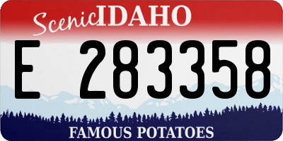 ID license plate E283358