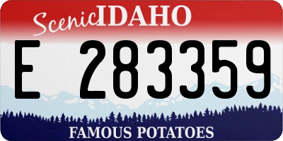 ID license plate E283359