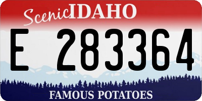 ID license plate E283364
