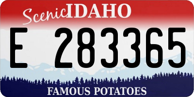 ID license plate E283365