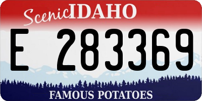 ID license plate E283369