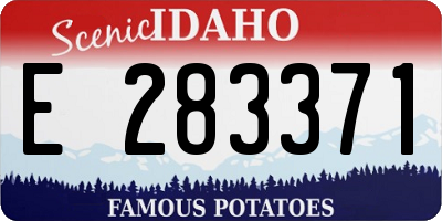 ID license plate E283371