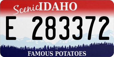 ID license plate E283372