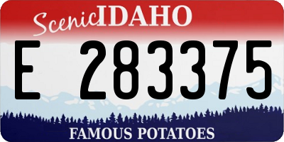 ID license plate E283375