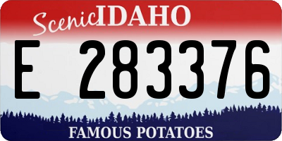 ID license plate E283376