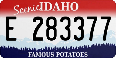 ID license plate E283377
