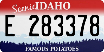 ID license plate E283378