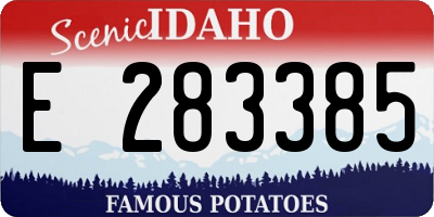 ID license plate E283385