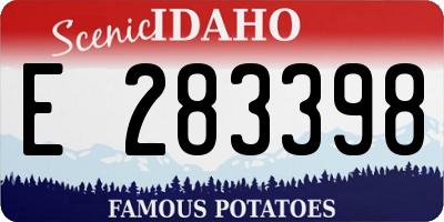 ID license plate E283398