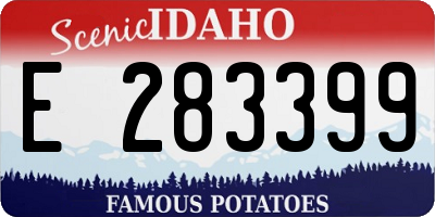 ID license plate E283399
