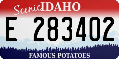 ID license plate E283402