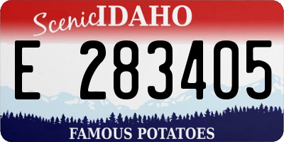 ID license plate E283405