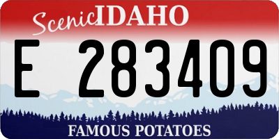 ID license plate E283409