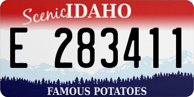 ID license plate E283411