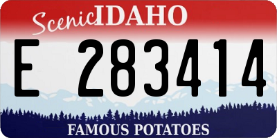 ID license plate E283414