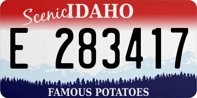ID license plate E283417