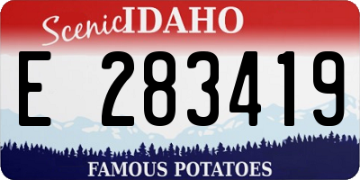 ID license plate E283419