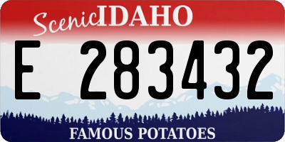 ID license plate E283432