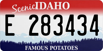 ID license plate E283434