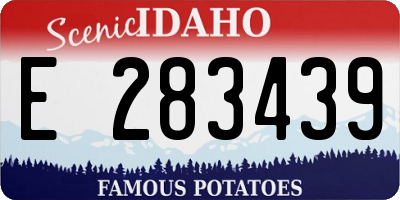 ID license plate E283439