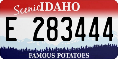ID license plate E283444