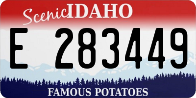 ID license plate E283449