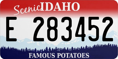 ID license plate E283452