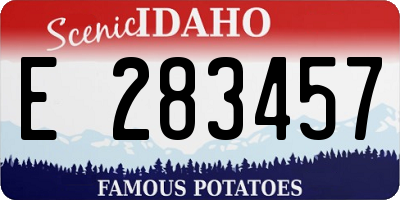 ID license plate E283457