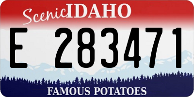 ID license plate E283471