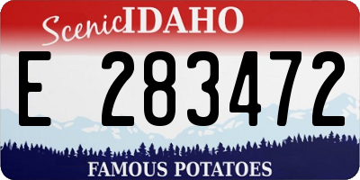 ID license plate E283472