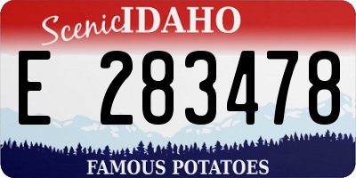 ID license plate E283478