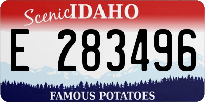 ID license plate E283496