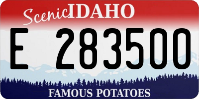 ID license plate E283500