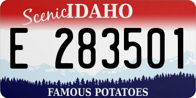 ID license plate E283501