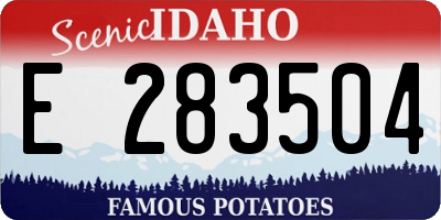 ID license plate E283504
