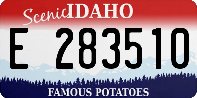 ID license plate E283510