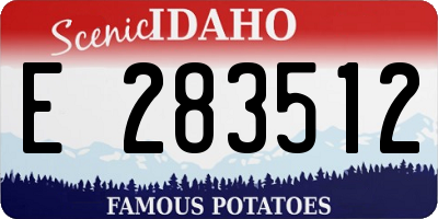 ID license plate E283512