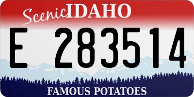 ID license plate E283514