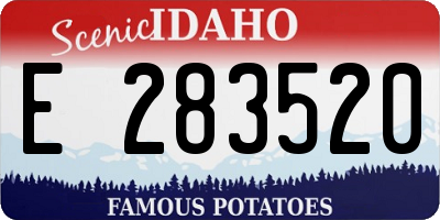 ID license plate E283520