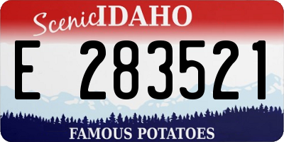 ID license plate E283521