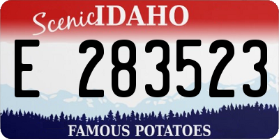 ID license plate E283523