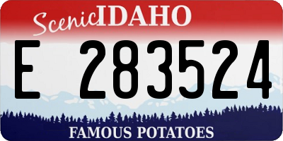 ID license plate E283524