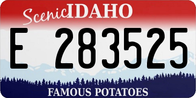 ID license plate E283525