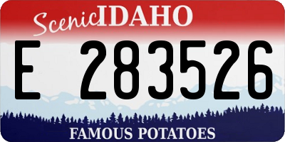 ID license plate E283526