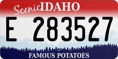 ID license plate E283527