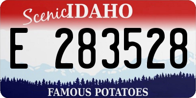ID license plate E283528