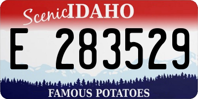 ID license plate E283529
