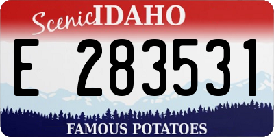 ID license plate E283531