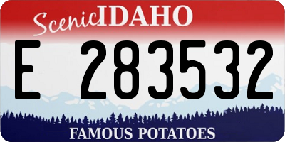 ID license plate E283532
