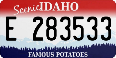 ID license plate E283533